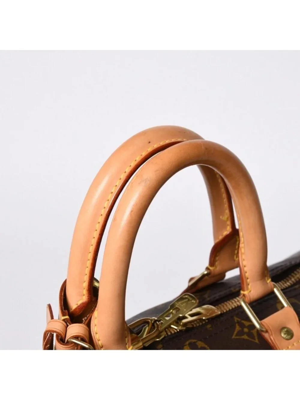 Louis Vuitton Boston Bag Keepall Bandouliere 45 Monogram Brown Gold